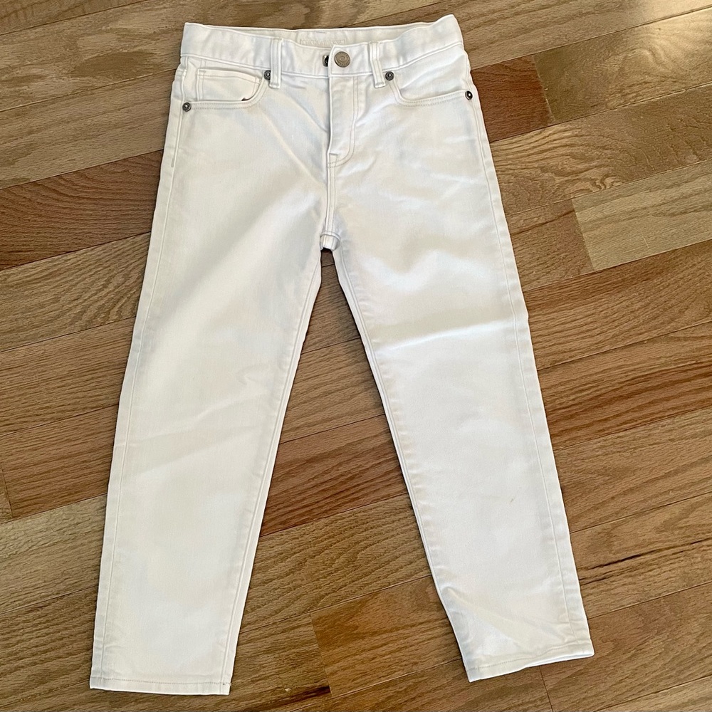 Burberry Kids - Girls Size 8 - white straight leg jeans
